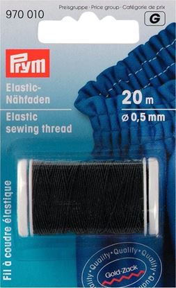 Bild von Prym Elastic-Nähfaden, 0,5 mm, 20 m, schwarz