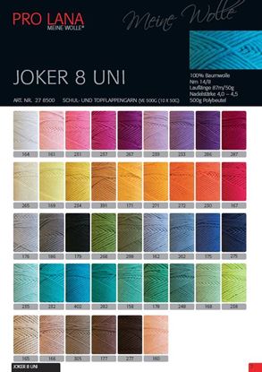Bild von 500 Gramm  Pro Lana Joker 8 uni Topflappengarn Schulgarn