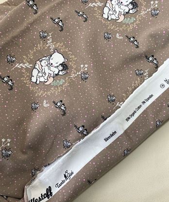 Bild von 120cm French Terry Sommersweat Stoffrest Bärenliebe Lillestoff