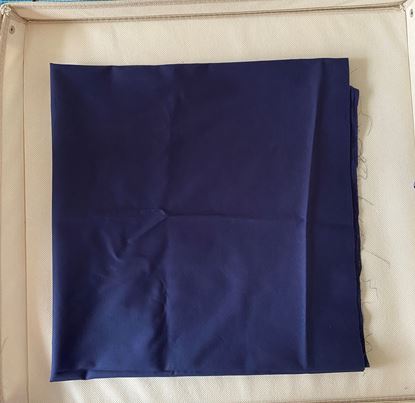 Bild von Stoff  Reststück Stoffreste 70cm  Baumwolle Webware blau